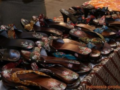 Wooden Slippers As Indonesian Glazed Sandals